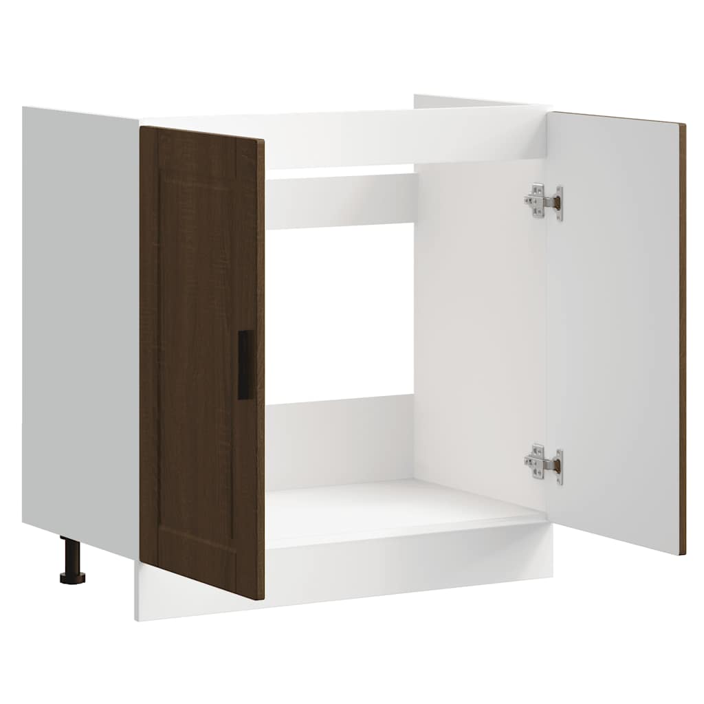 Vidaxl Sink Cabinet, Porto, Brown Oak, 80X46X81.5 Cm