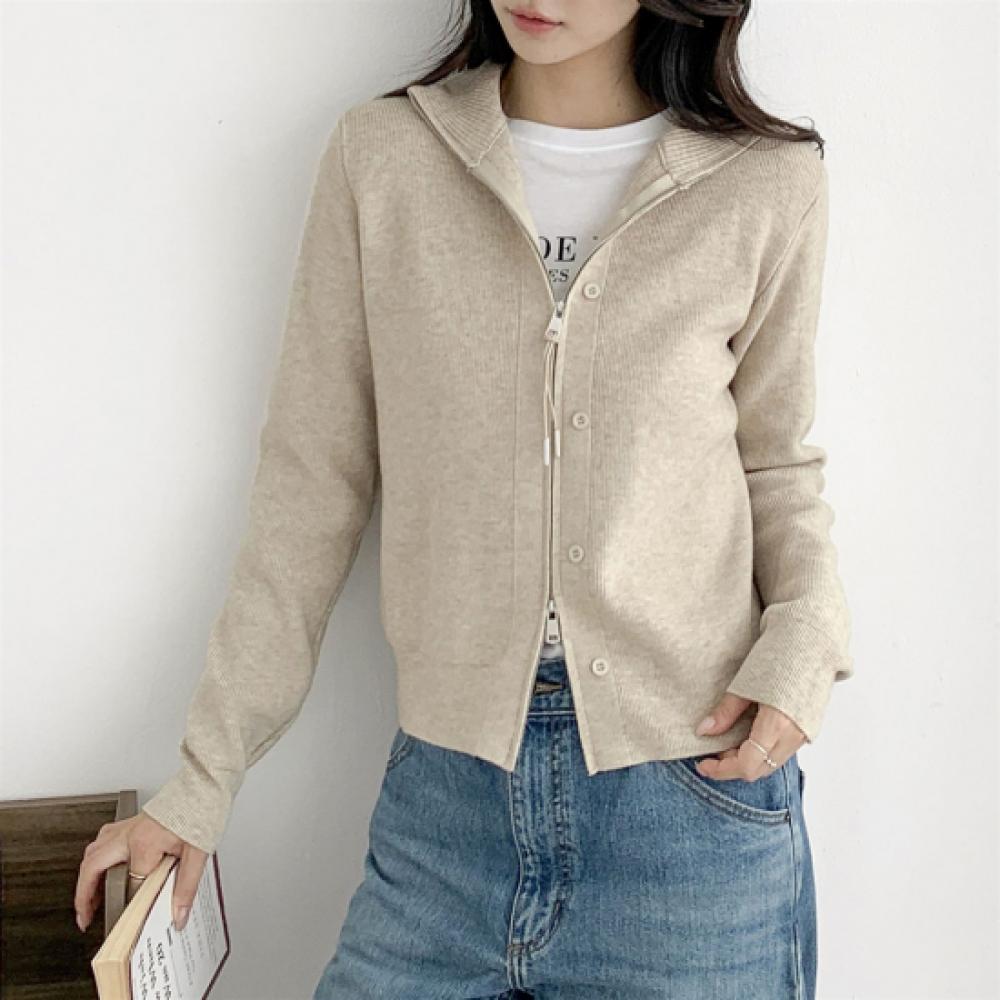 New ArrivalS Open Run Women S Button 2way Zipper Collar Neck baSic Fit Long Slee