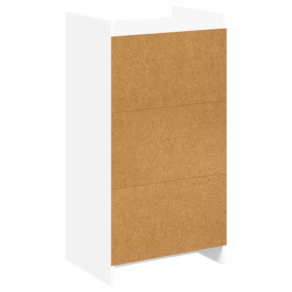 Shoe Cabinet with Drawers White 48 X 36 X 92 Cm Engineered Wood
