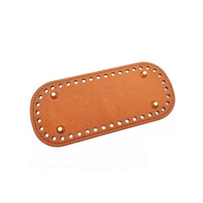 Fondo ovale per borsa in PU per borsa lavorata a maglia, borsa all'uncinetto, borsa resistente all'usura con rivetti, accessori per borse