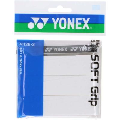 YONEX Wet Super Soft Grip (Pack of 3) AC136-3 011 White