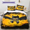 3-piece DC Batman Print Print Coreless Bed Sheet Set, Comfortable Bedspreads In Various Sizes, Bedroom Bedding.