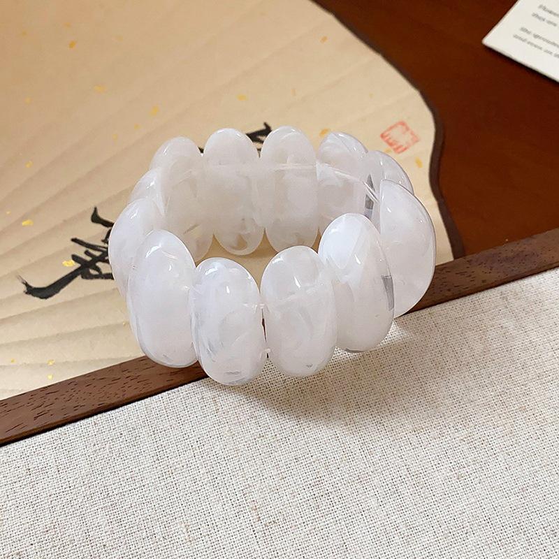 Bracciale Ovale in Acrilico Marmo Europeo e Americano - Pezzo di Gioielleria Retro alla Moda