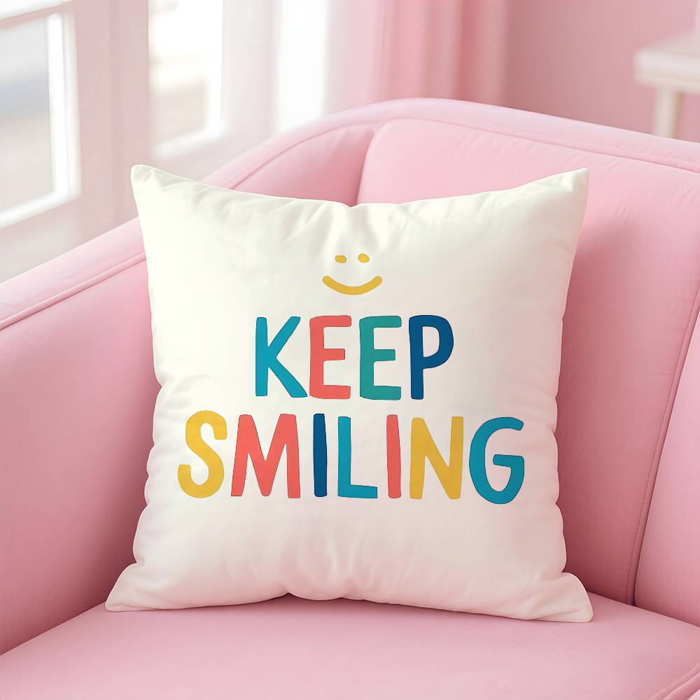 Cartoon Rainbow Sun Pillow Case Pattern Printed Pillowcase For Living Room Sofa Cushion Cover & Bedroom Decor