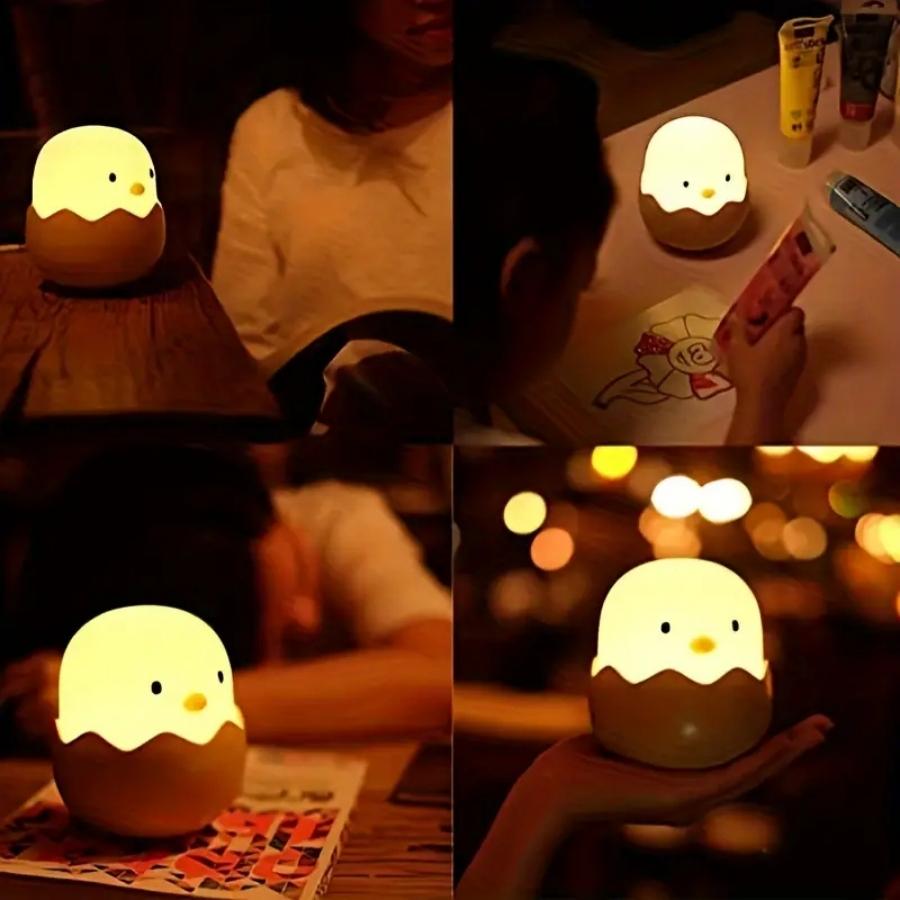 Vecină de noapte Chick Egg pentru senzor tactil din silicon Lampara Led pentru lampă cu comenzi tactile