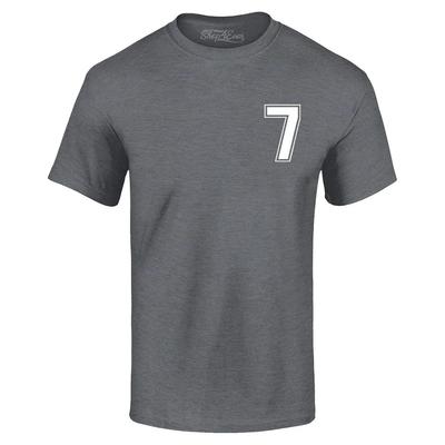 7 Seven Pocket Varsity Number T-shirt Funny Number Meme Shirt