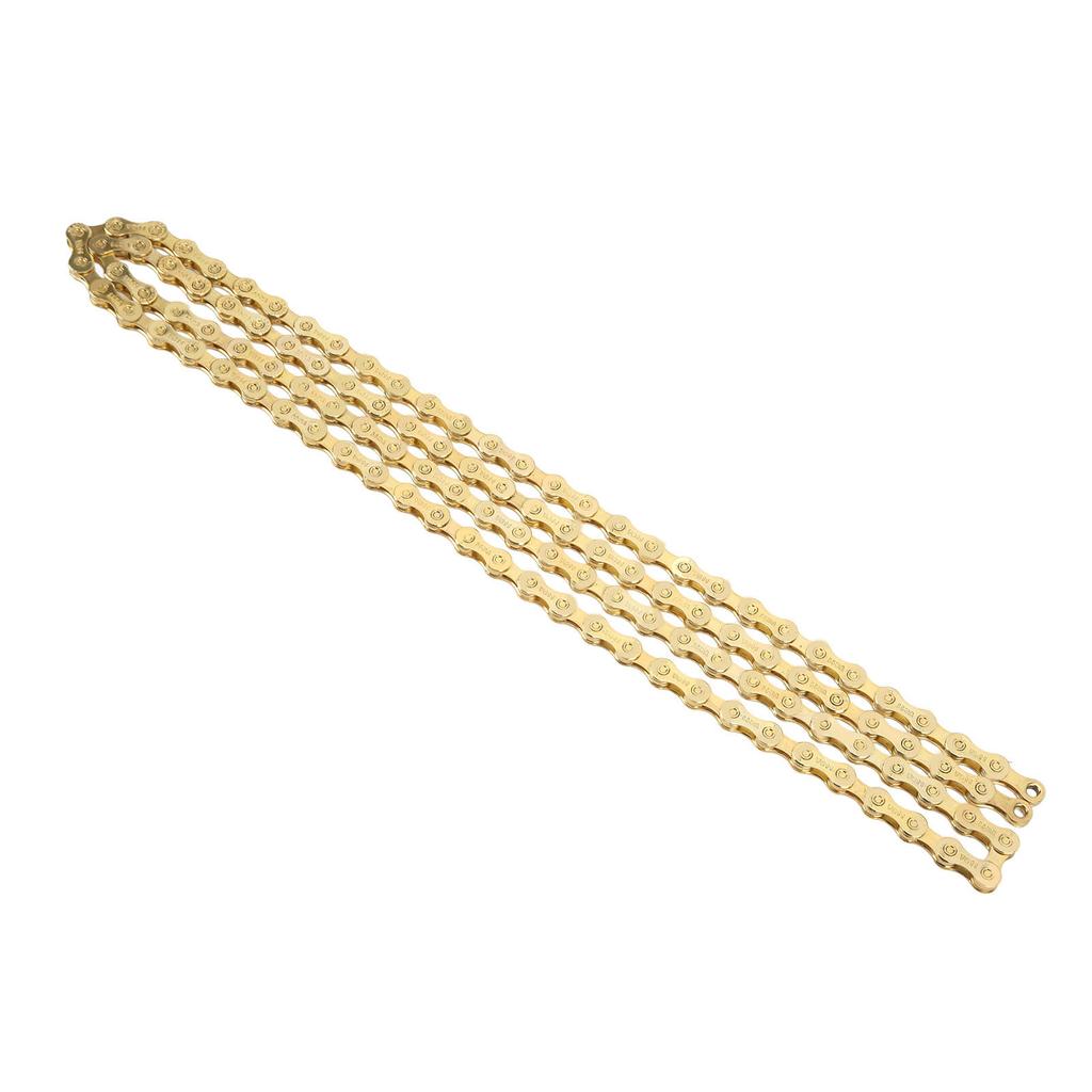 11 Speed Bike Chain 116 Links Mountain Bike Chain Road Bike Chain Accessory Gold Flatbed
