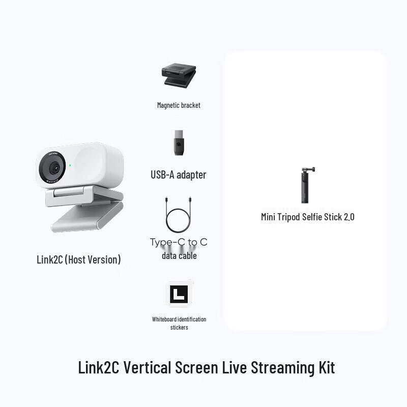Insta360 Link 2C AI 4K Webcam with Tripod