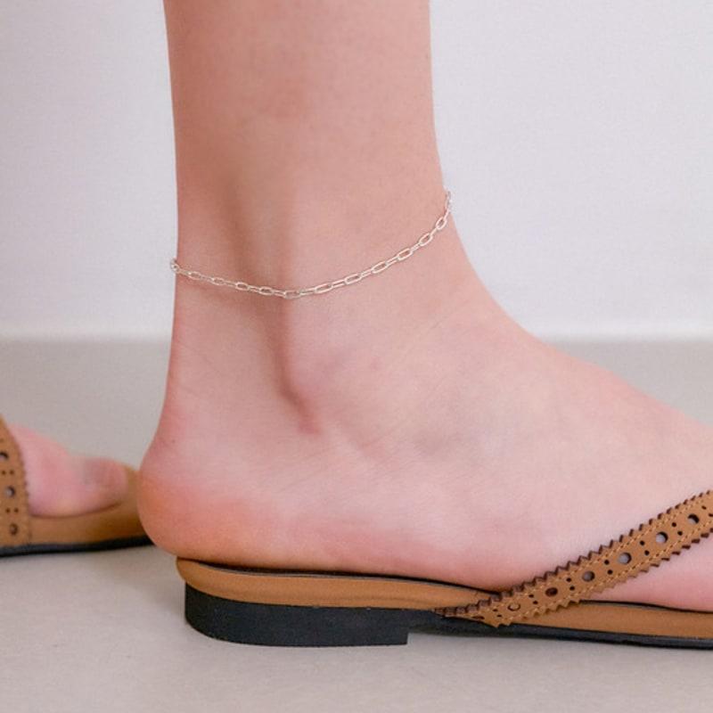 

OVLA (SILVER 925) classic chain anklet JA003 silver