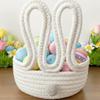 Cotton Rope Rabbit Storage Basket Cartoon Toys Storage Basket Easter Bunny Basket  Home Table Decor