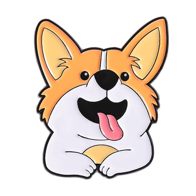 Dogs Puppy Enamel Pins Beagle Border Collie German Shepherd Golden Retriever Husky Corgi Brooches Lapel Badges Animal Jewelry