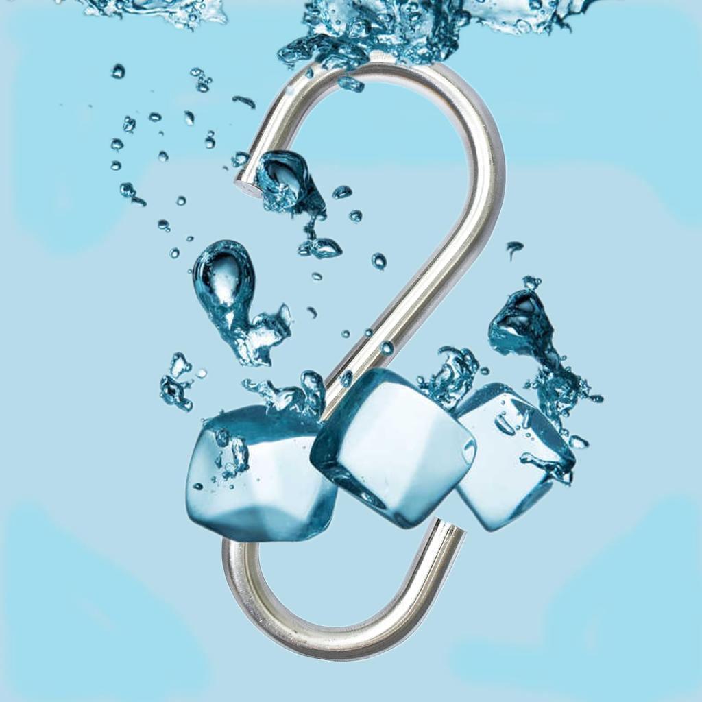 Heavy Duty S Hooks Hanging Metal Hook Large 304 Stainless Steel Diameter 5/16 in Rust Proof for Swing Hammock Garden Outdoor Tools