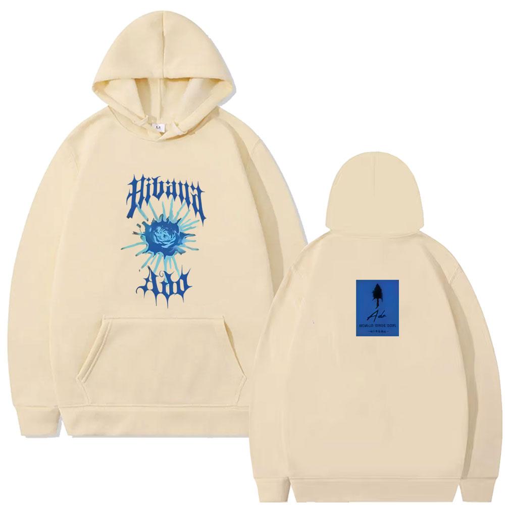 Ado World Tour Hibana Merch Hoodie Men Women Japanese Style Hooded Sweatshirt Unisex Pop Music Hoodies Streetwear