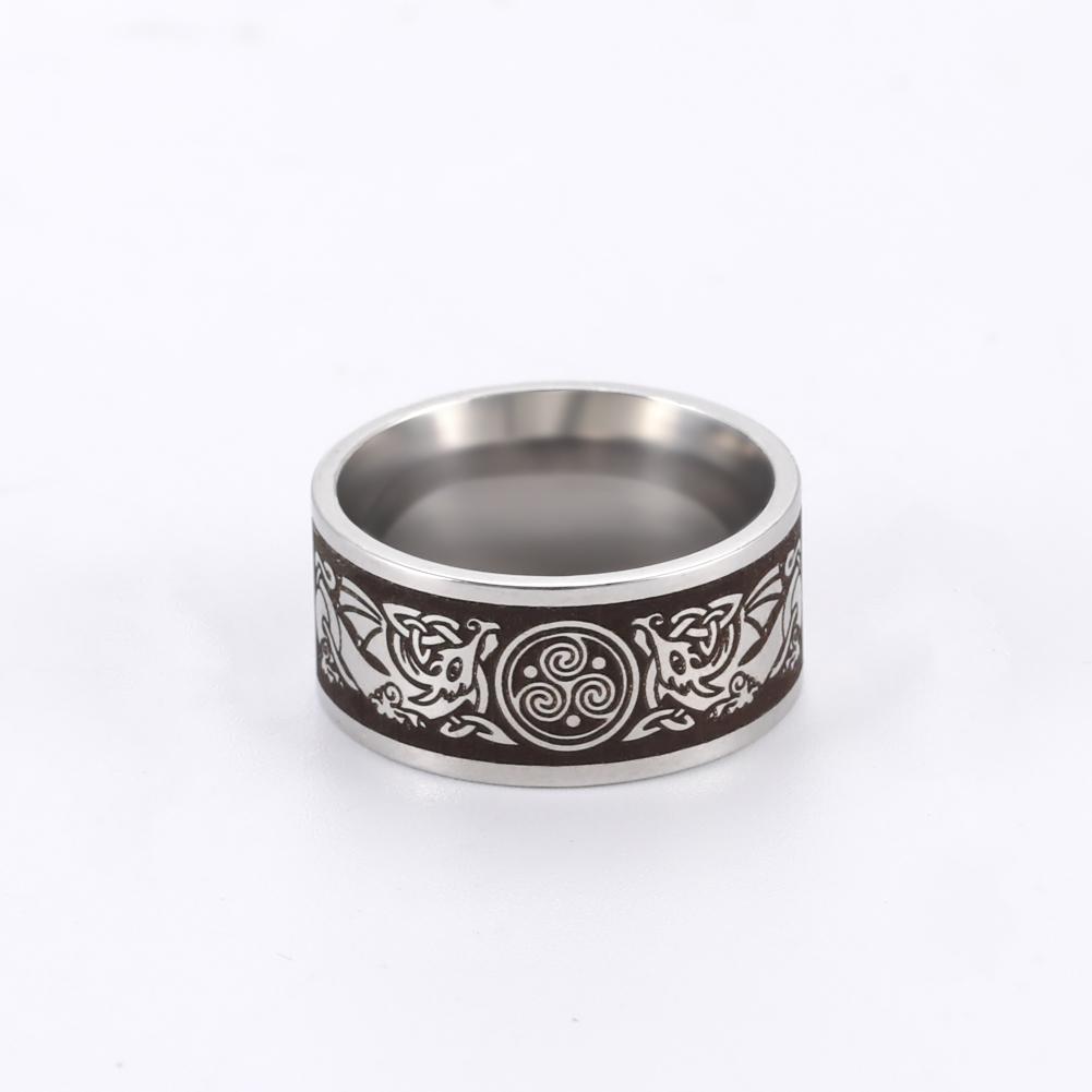 Vintage Viking Style Nordic Love Knot Wolf Men's Ring Defense Dragon Hiphop Rock Punk Women Tree of Life Couple Finger Ring Gift