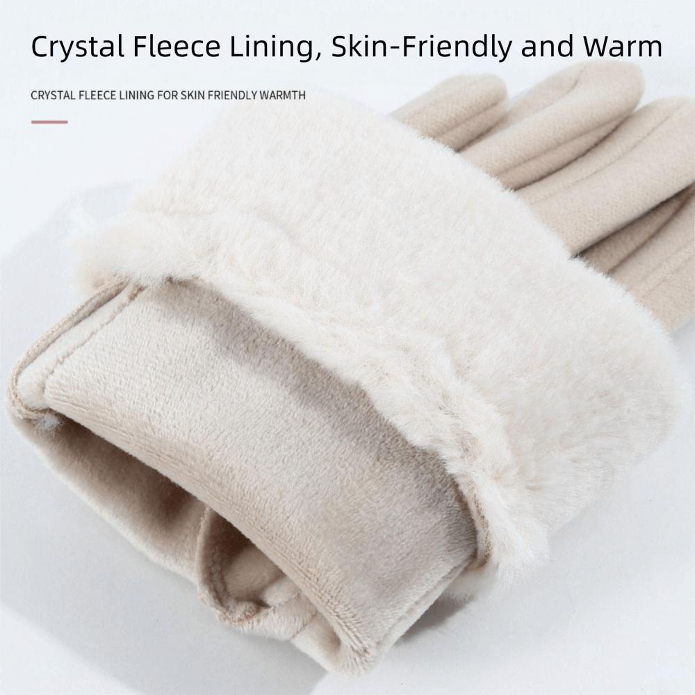 Thick Plush Touchscreen Gloves Windproof Windproof Driving Gloves Winter Warm Gloves For Women
