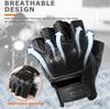 Halbfingerhandschuhe Sommer Reiten Leder Perforiert Atmungsaktiv Anti-Drop Stoßdämpfend Retro Lokomotive Handschuhe