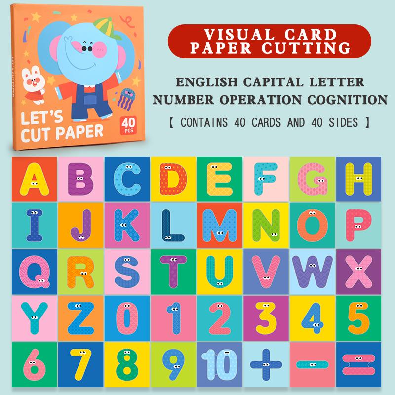 

Children Craft Toys Cartoon Animal Origami Paper Cutting Book Kids Paper Cut Puzzle Early Learning Educational Toys Gifts