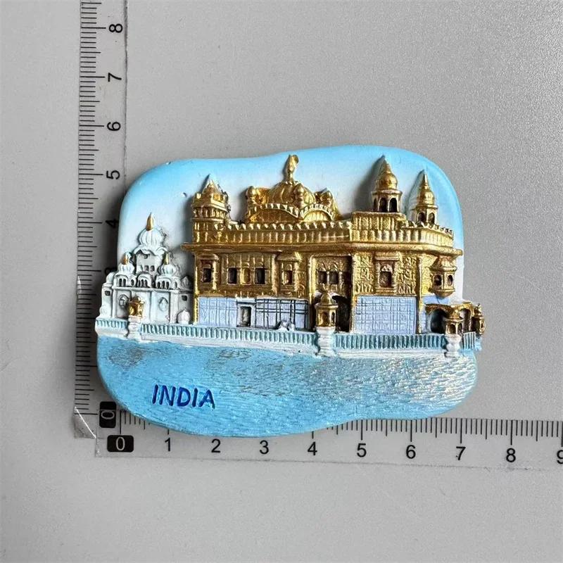 India Fridge Magnet Tourism Souvenir Rajasthan Bangalore 3D Resin Painted Crafts Magnets for Refrigerators Sticker Home Decor