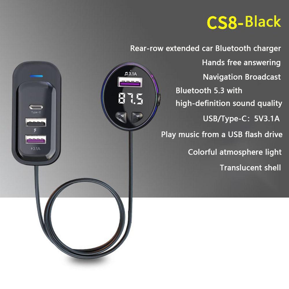 Car Charger 66W Super Fast Charging PD QC3.0 USB C Car Phone Charger Type C Ear Seat Multi-port Wired Phone Charger for Cars