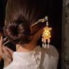 Chinese Rabbit Lantern Hair Pin Clips Hair Sticks LED Light Hair Accessories for Women Kids Retro Lotus Flower Tassel Headpieces