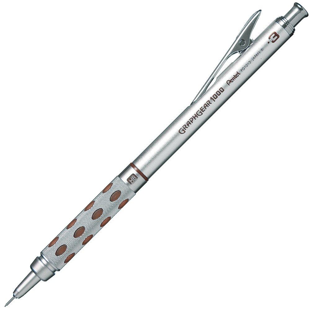 Pentel GraphGear 1000 Mechanical Pencil PG1013 Silver 0.3mm серебряный