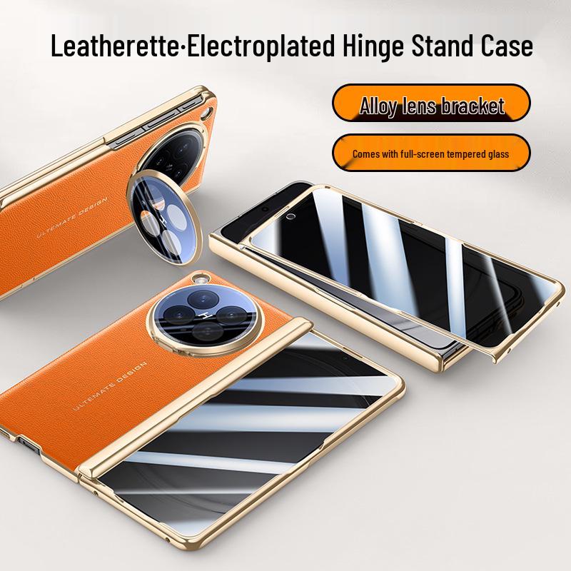 Genuine Leather OPPO Find N6 Fold Case, Full Coverage Anti-Drop Protection