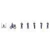 Kato N Scale Mail Delivery Personnel and Motorcycles Diorama Accessory Set 24-1101 Model Train Scenery Figures