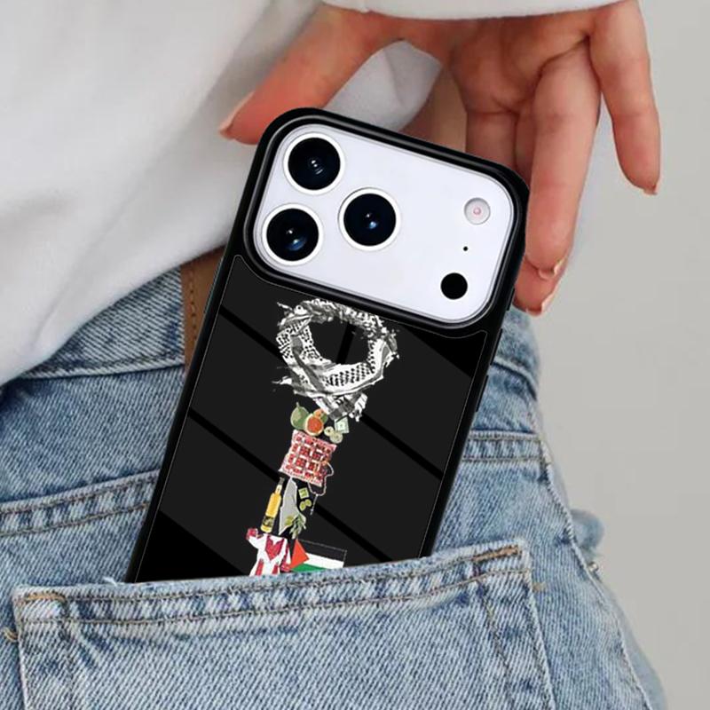 Free P-alestine Map Arabic Phone Case for iPhone 16e 15 14 13 12 17 Pro Max Plus Air 17pro Cover Coque