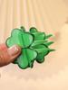 1 Irish St. Patrick's Day Party Hair Accessory Green Lucky Clover Shark Clip