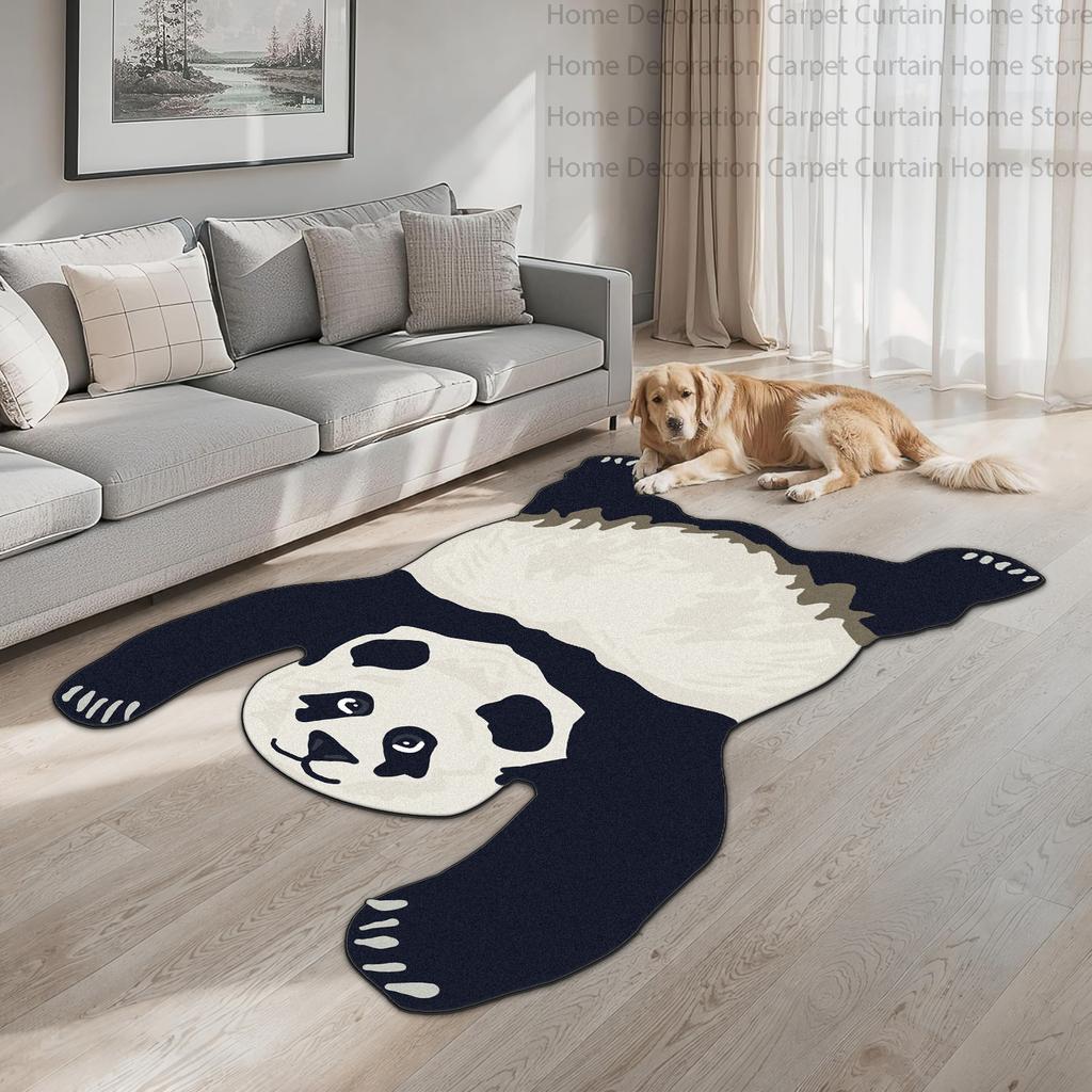 Cute Cartoon Animal Irregular Carpets for Living Room Bedroom Tiger Bear Home Decor Fluffy Rug Non-slip Washable Play Floor Mats