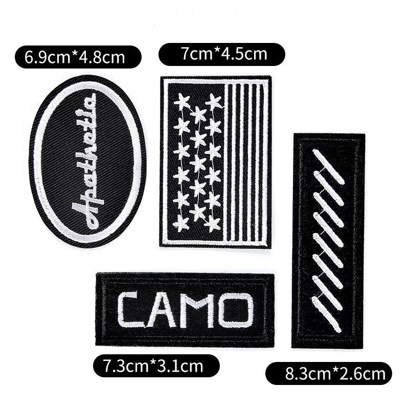 Abzeichen Stoff Aufkleber Kleidung Hosen Patch Aufkleber Daunenjacke Jeans Loch Reparatur Aufkleber Muster Stickerei Aufkleber