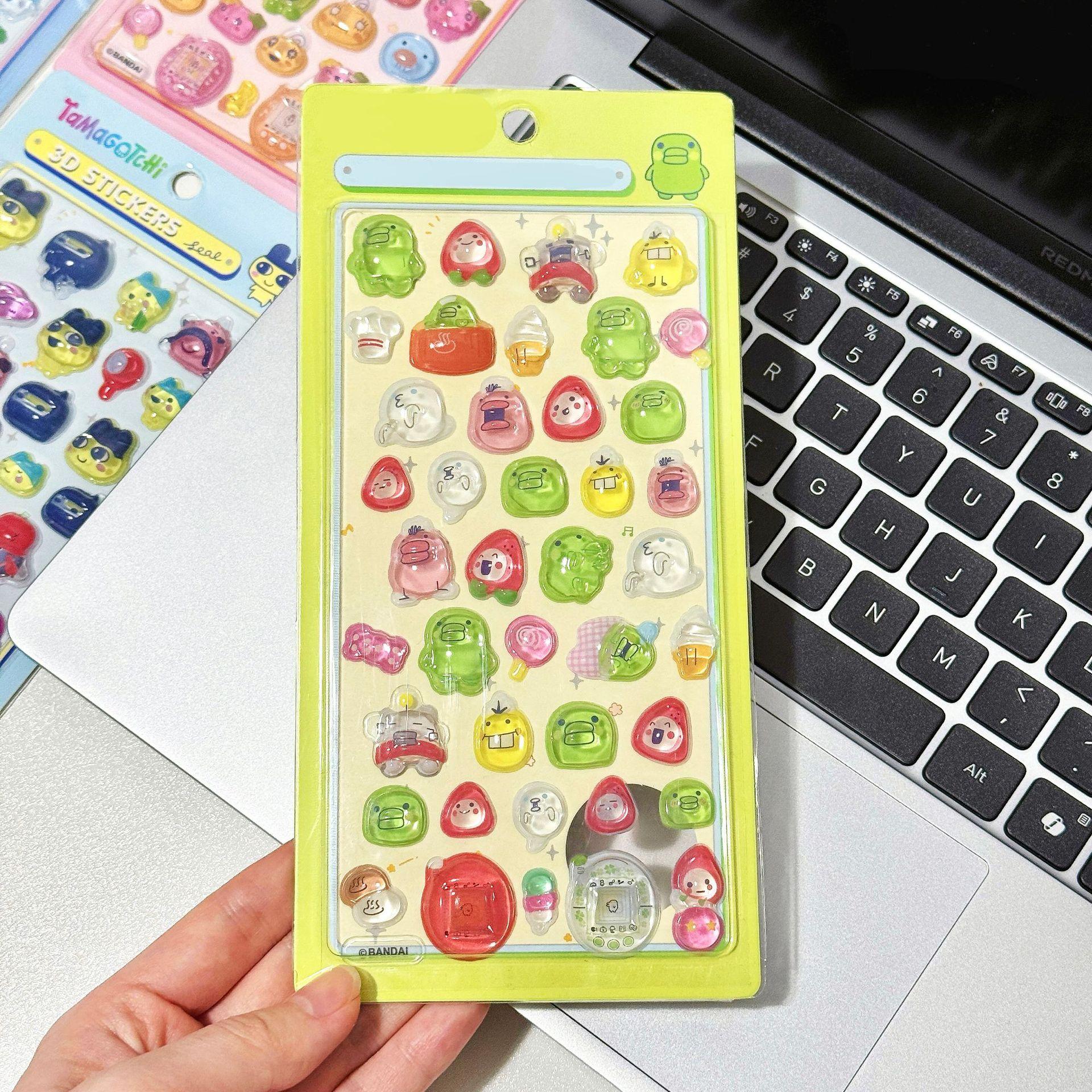 

Tamagotchi 3D Stickers - Cute Cartoon Multi-color Decals, Perfect for Kids DIY Decor & Lovely Craft Gifts for Children