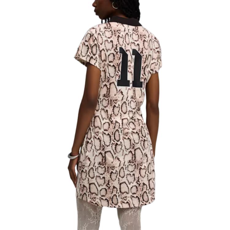 Puma A$AP Rocky FW25 All Over Print V-Neck Football Short Sleeve Dress Women Dresses 633416-36