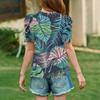 Summer Girls' Short-Sleeved Top, Children's Round-Neck Hawaiian Casual T-Shirt