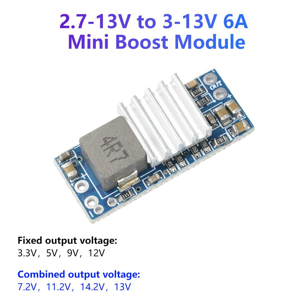 DC-DC Buck Boost Module 5A 6A Mini Power Module 3.3V 5V 9V12V Fixed Output Step-up/Step-down Converter for Drones RC Models BEC