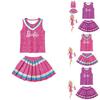 Barbie The Movie Purple Polyester Fiber Cosplay Dress For Kids Sizes)