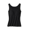 Women's Seamless Mulberry Silk Warm Bra Vest with Chest Pads - Autumn/Winter Base Layer