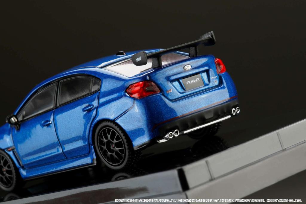 HJ64 Subaru WRX STI with optional display WR Blue finished product HJ641040BL 1/64 RA-R equipment/engine model, Pearl,