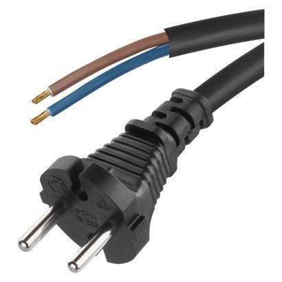 Rubber Connection Cable 2×1.0Mm, 5M Black 1 Pc