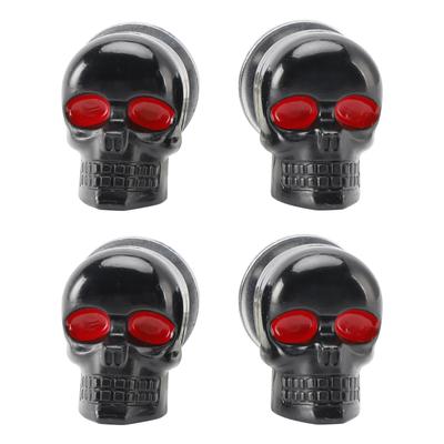 4x Custom SKULL License Plate Bolt Screw Black Plastic Motorcycle Chopper Bobber