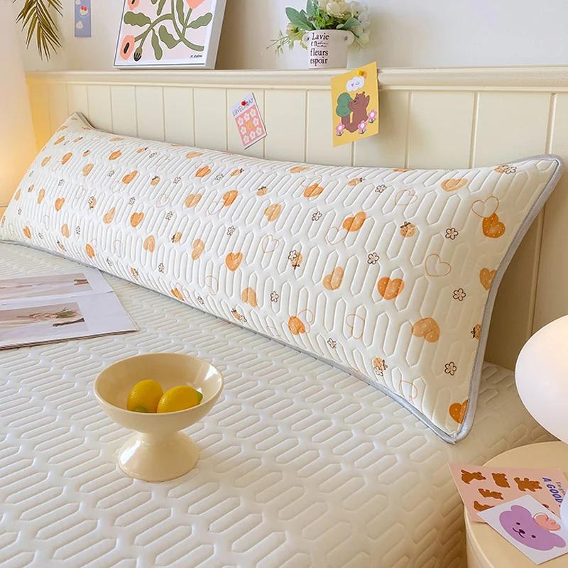 

Новый класс А прохладный шелк маленькая свежая печать двойная длинная 48x150см наволочка удлиненная наволочка для пары одинарная наволочка 48x100cm 1pcs