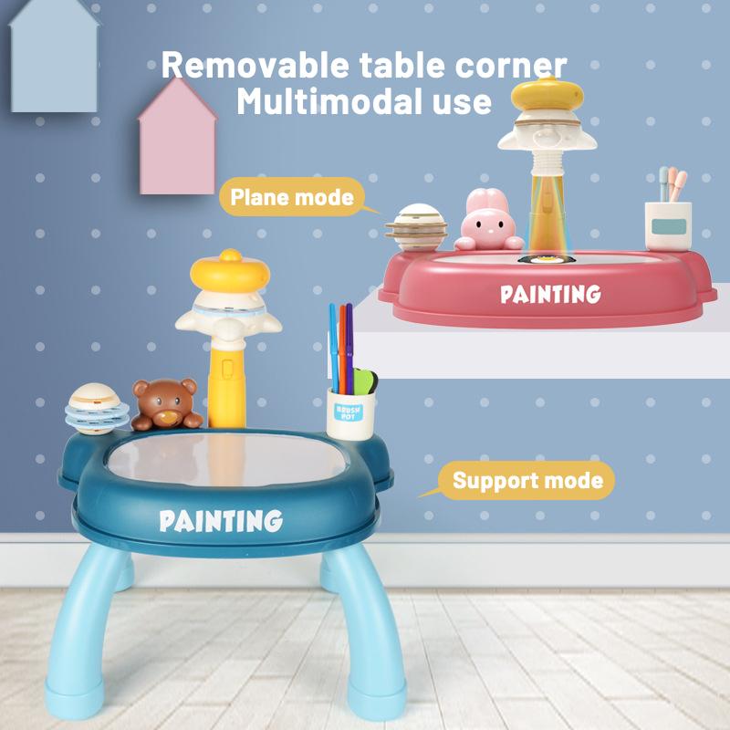 

Детский светодиодный проектор, художественный стол для рисования, игрушки, детская доска для рисования, настольная художественная поделка, обучающие обучающие инструменты для рисования, игрушка для девочки