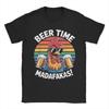 Lustiges Hühnchen Bierzeit Madafakas Herren T-Shirt Tolles T-Shirt Kurzarm Rundhals T-Shirts Baumwolle Original Kleidung
