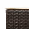 Garden Bar Stool with Cushions 2 pcs Brown Poly Rattan
