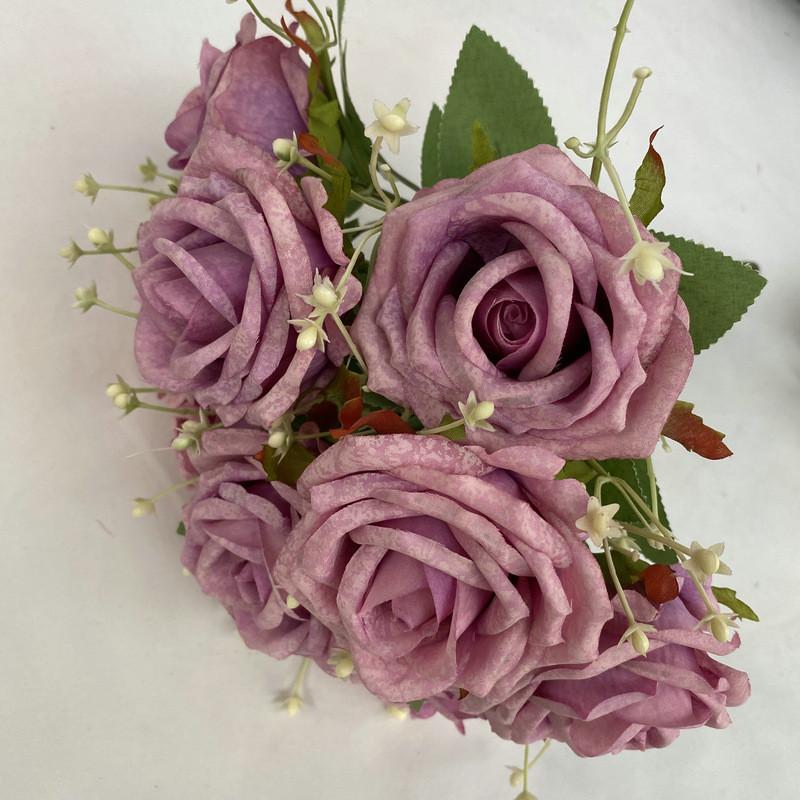 Faux Rose Flower Vase Arrangement For Wedding Photography And Event Decoration