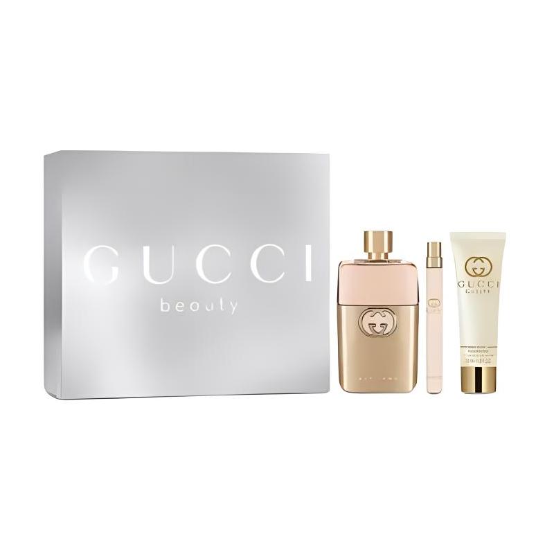 Gucci Guilty Love for Women EDP Body Milk Gift Box Perfume Set Floral Fragrance EDP Datura Pink Pepper 90ml+50ml+10ml
