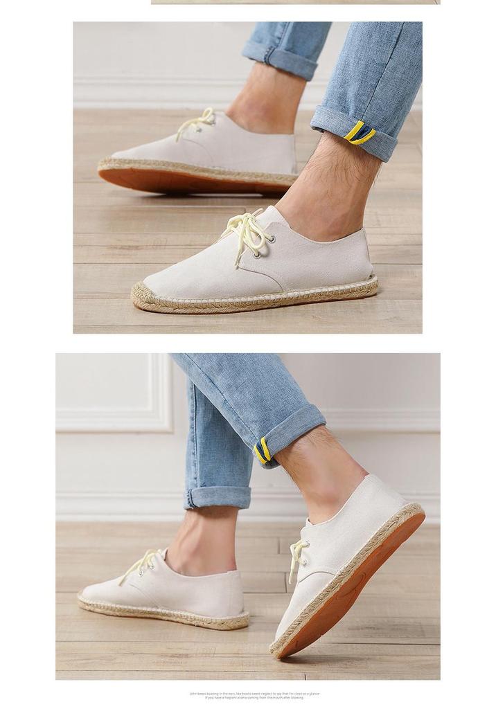 Adidași Bărbați Respirabili cu Șireturi, Pânză de In, Slip-On