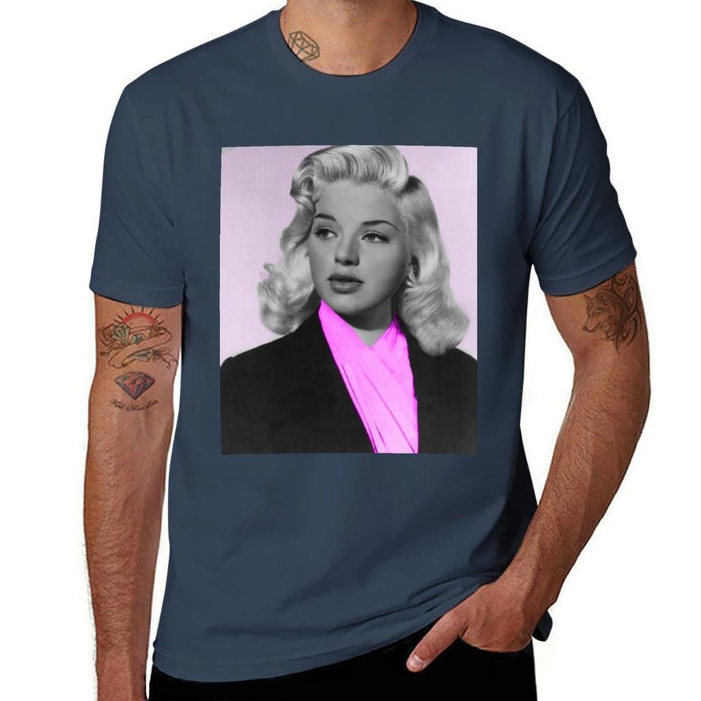 Diana Dors With Pink Scarf Tshirt Summer Sports Quick Dry Tshirt