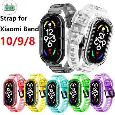 Bracelet de Montre en TPU Pour Xiaomi Mi Band 10/9/8 Transparent Souple Bracelet Sport Fitness Bracelet de Poignet Résistant à la Sueur Durable Accessoire Montre Intelligente
