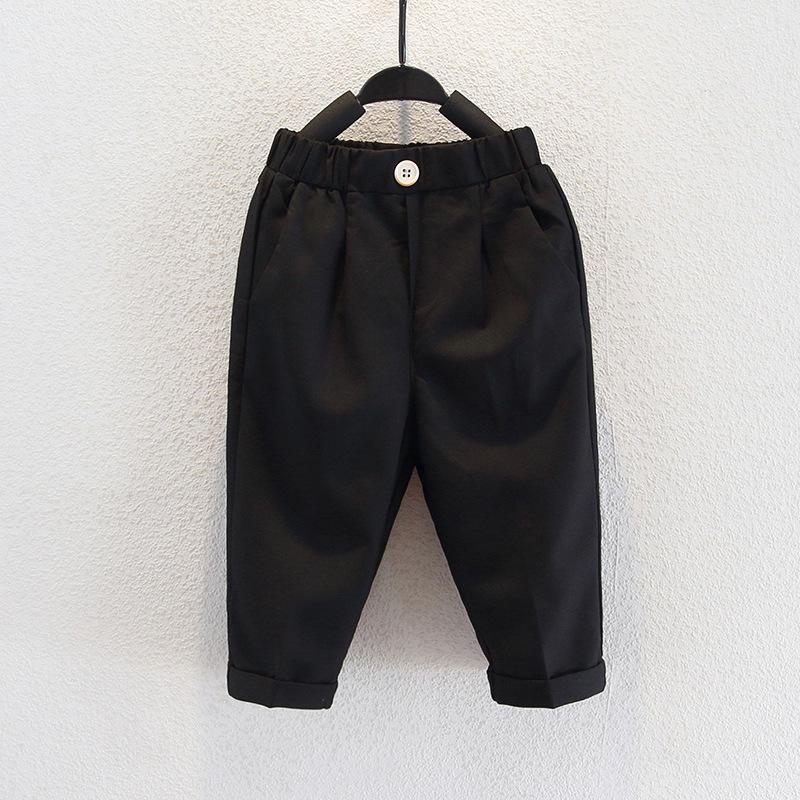 Kids' Black Dress Pants & Girls' Navy Straight-Leg Uniform Pants with Full Elastic Waist